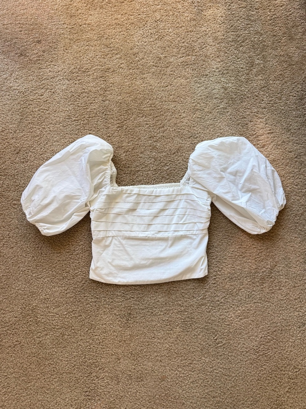 Abercrombie & Fitch Square Neck Puff Sleeve Top S